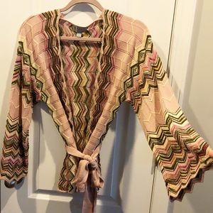 M Missoni Italy Striped Cardigan